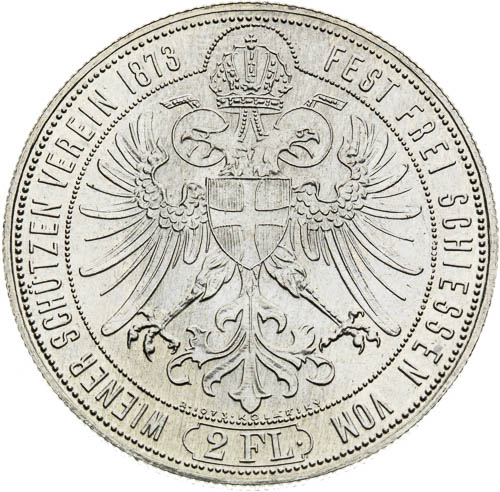2 Gulden 1873/1973 (Restrike) - back