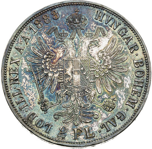 2 Gulden 1883 - back