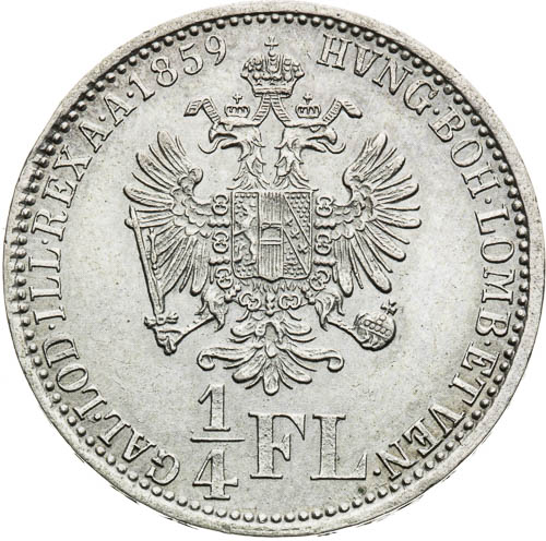 1/4 Gulden 1859 - back