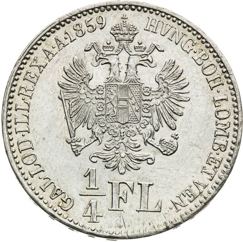 1/4 Gulden 1859 - back