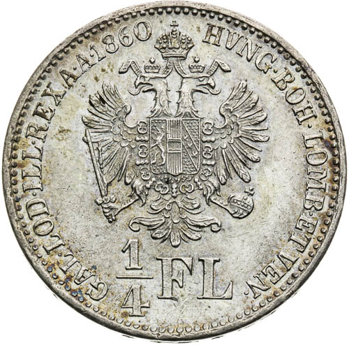 1/4 Gulden 1860 - back