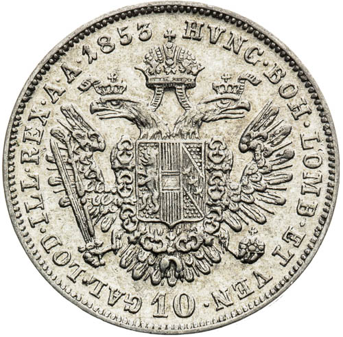 10 Krejcar 1853 - revers