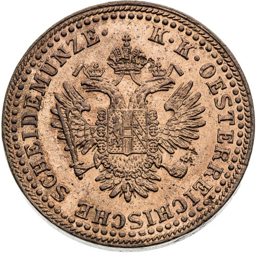 2 Krejcar 1851 - avers