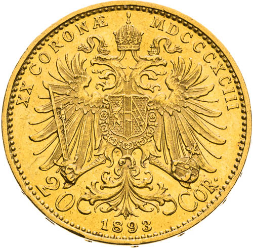 20 Corona 1893 - back