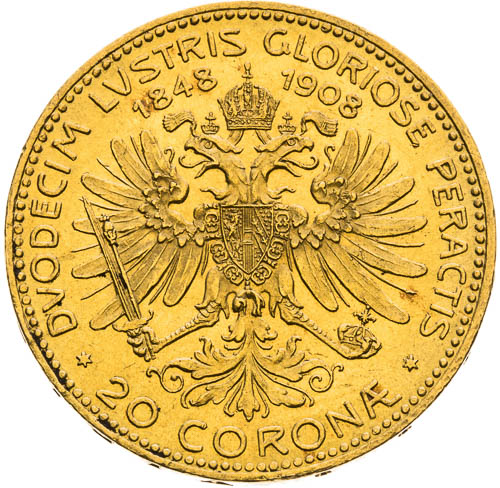 20 Corona 1848-1908 - back