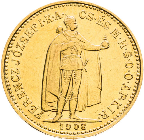 10 Korona 1908 - averz