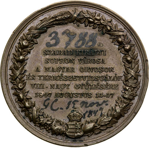 Medaile 1847 - revers