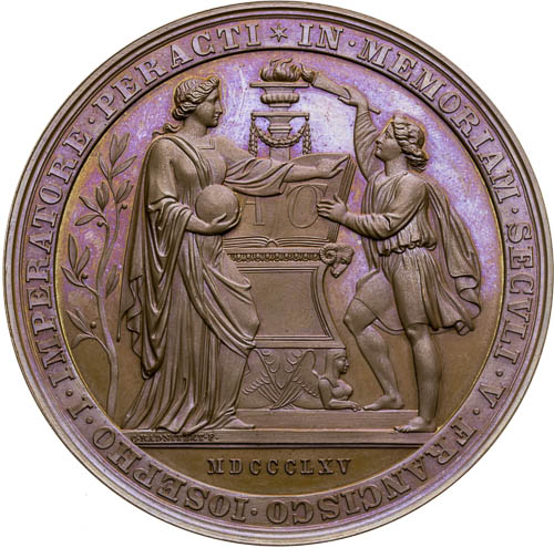 Medaile 1865 - revers