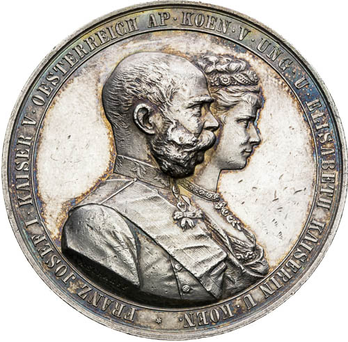 Stříbrná medaile 1879 - avers