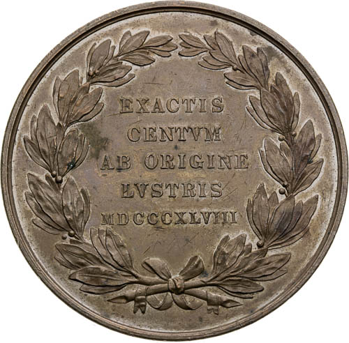Medal 1848 - back