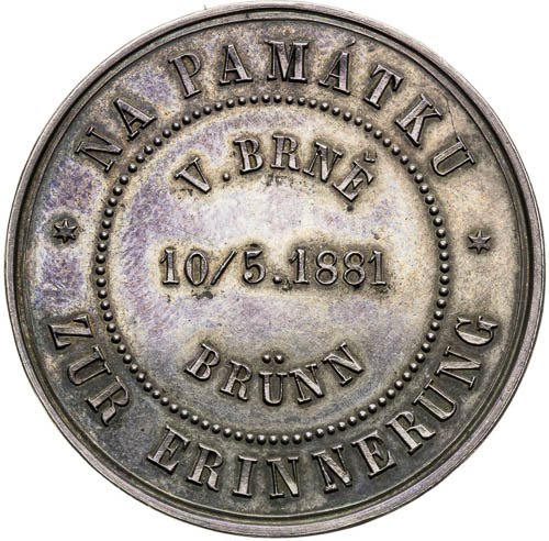 Strieborná medaila 1881 - reverz