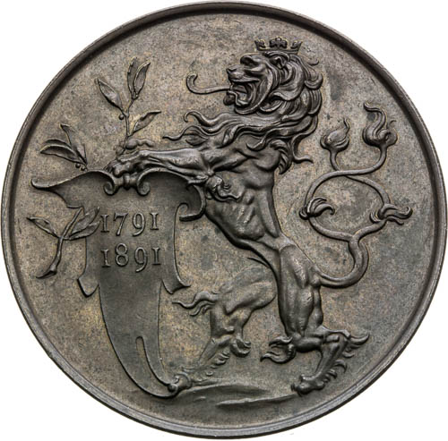 Medaila 1891 - averz
