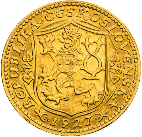 Dukát 1927 - revers