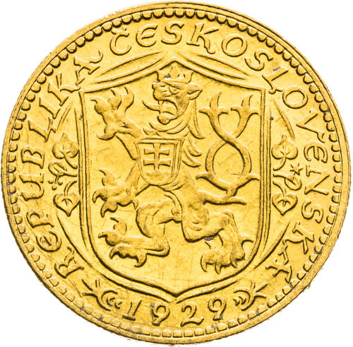 Dukát 1929 - revers