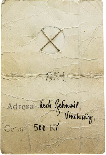 Papírový přebal na číslovaný dukát 1923 - avers