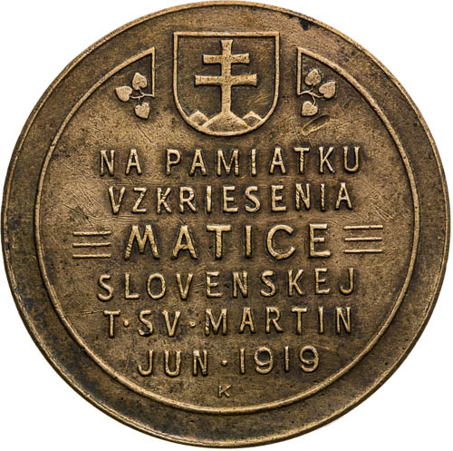 Medaile 1919 - avers