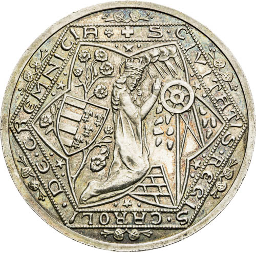 Stříbrná medaile 1934 - avers