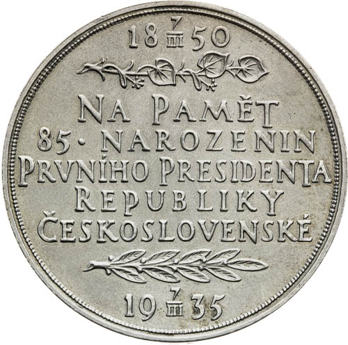 Stříbrná medaile 1935 - revers