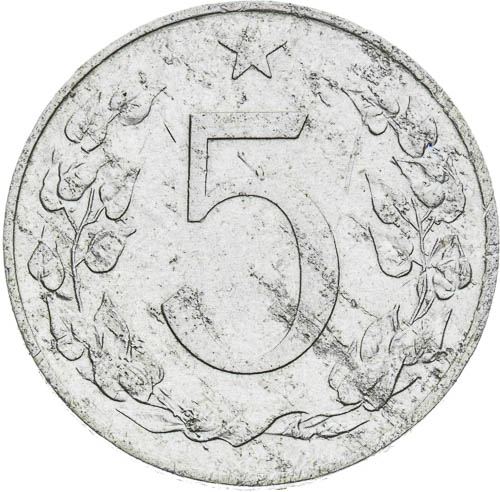 5 Haléř 1955 - revers