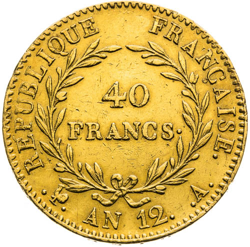 40 Frank An 12 (1803/4) - revers