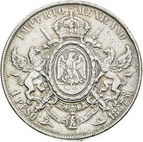 Peso 1867 - back