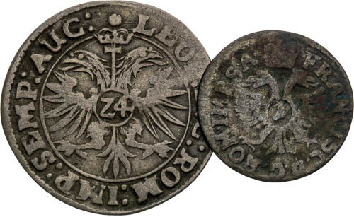 3 Grote 1672, Groten 1754 (2 pcs) - back