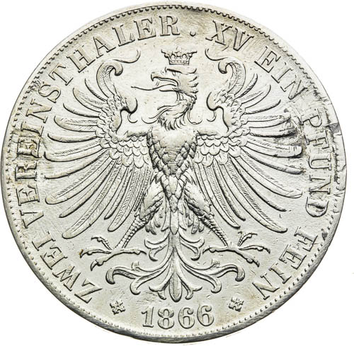 2 Taler 1866 - back