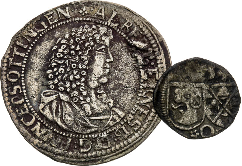 Fenik 1554 (?), 6 Grajciar 1677 (2 ks) - averz