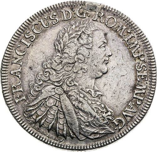 Konvenčný tolar 1754 - avers