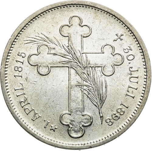 Medaila 1898 - reverz