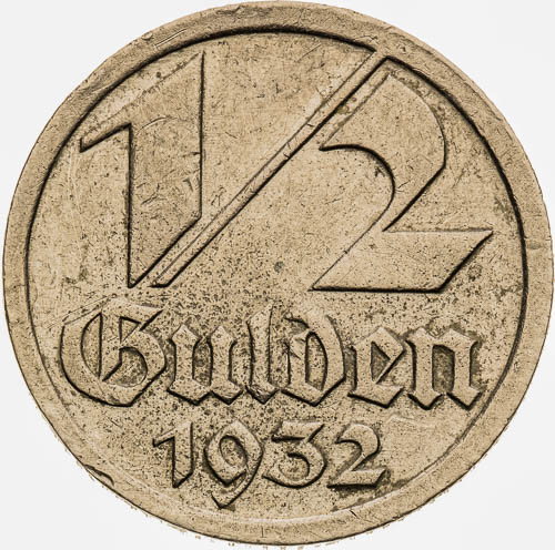 1/2 Gulden 1932 - back