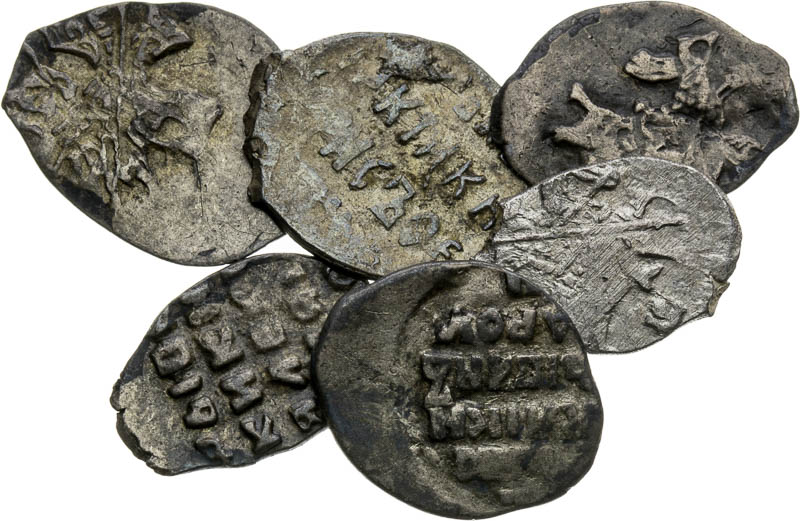 Denga 16th–17th century (6 pcs) - front