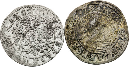 3 Krejcar 1578, 1597 (2 ks) - revers