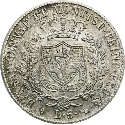 5 Lira 1824 - revers