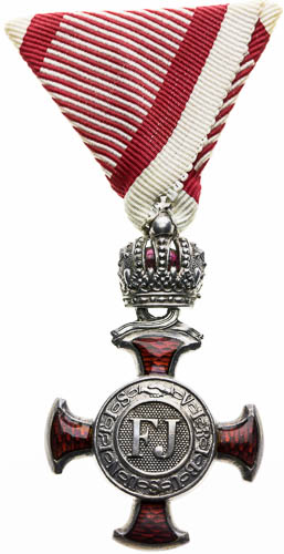 Silver Cross of Merit with Crown - front
