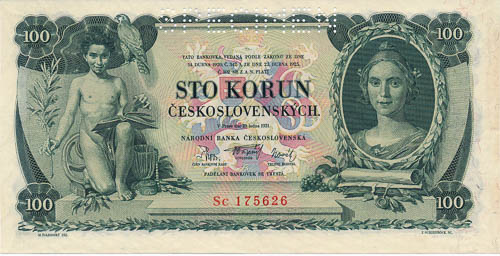100 Koruna 1931 (perforated) - front