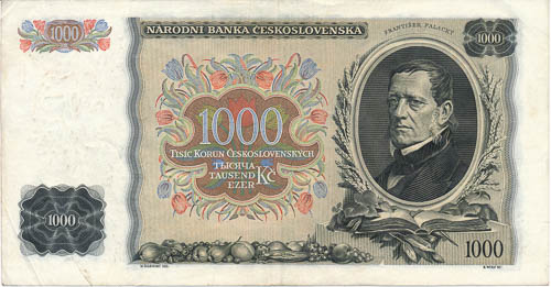 1000 Koruna 1934 - back