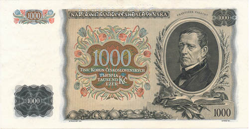 1000 Koruna 1934 - back