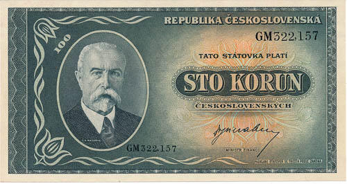 100 Koruna 1945 - front