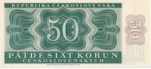50 Koruna 1950 - back