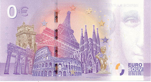 0 euro souvenír - revers
