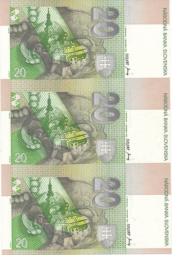 20 Koruna 1993 A (3 pcs) - back