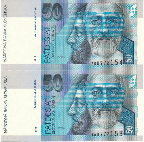 50 Koruna 2005 A (2 pcs) - front