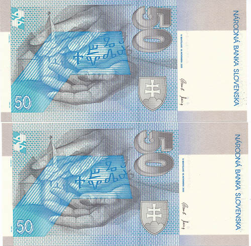 50 Koruna 2005 A (2 pcs) - back