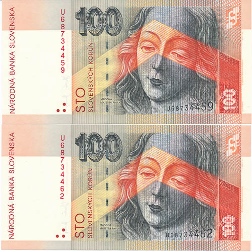 100 Koruna 2004 U (5 pcs) - back