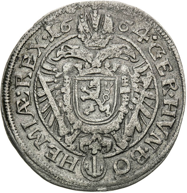 XV Krejcar 1664 - revers