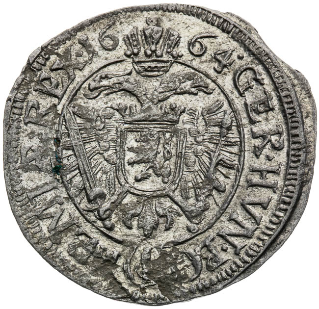 3 Krejcar 1664 - revers