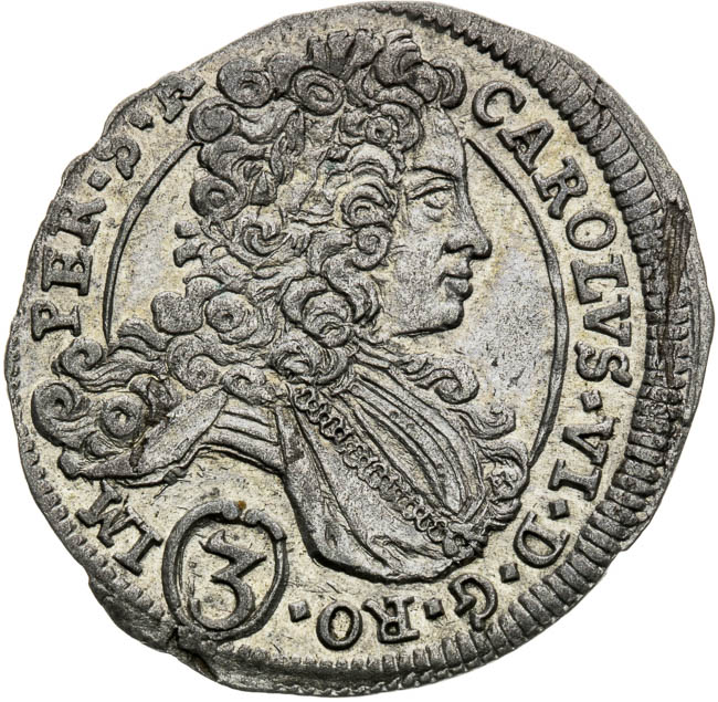 3 Krejcar 1714 - avers