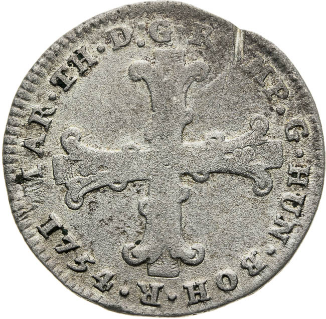 5 Sols 1754 - revers