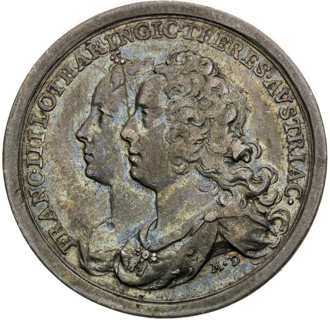 Strieborná medaila 1736 - averz